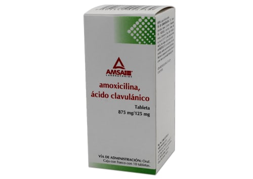 AMOXICILINA/CLAVUNALATO TAB 875MG/125MG C10 AMSA