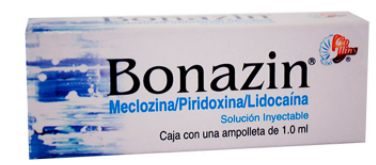 BONAZIN (MECLIZINA/PIRIDOXINA/LIDOCAINA) AMP 25/50/20MG 1ML C1