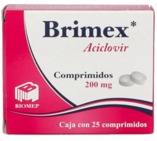 BRIMEX (ACICLOVIR) COMP 200MG C25
