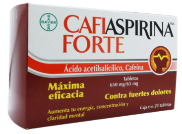CAFIASPIRINA FORTE (ACIDO ACETILSALICILICO/CAFEINA) TAB 650/65MG C24