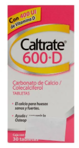 CALTRATE 600+D (CARBONATO DE CALCIO/COLECALCIFEROL) 600MG/400UI C30