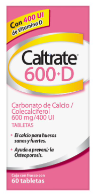 CALTRATE 600+D (CARBONATO DE CALCIO/COLECALCIFEROL) 600MG/400UI C60