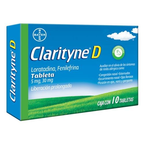 CLARITYNE-D (LORATADINA/FENILEFRINA) TAB 5MG/30MG C10