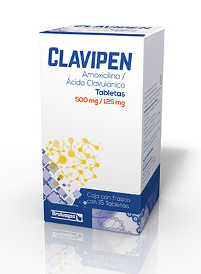 CLAVIPEN (AMOXICILINA/AC CLAVULANICO) TAB 500/125MG C10