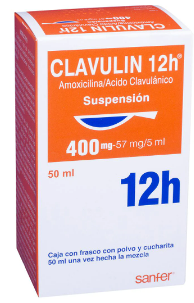 CLAVULIN 12H (AMOXICILINA/CLAVULANATO) SUSP 400/57MG 50ML