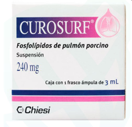CUROSURF (FOSFOLIPIDOS DE PULMON PORCINO) FCO AMP 240MG C1