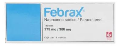 FEBRAX (NAPROXENO/PARACETAMOL) TAB 275/300MG C15