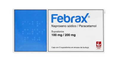 FEBRAX (NAPROXENO/PARACETAMOL) SUPOSITORIO 100/200MG C5