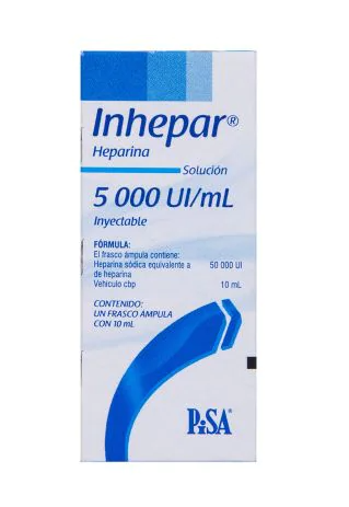 INHEPAR (HEPARINA) FCO AMP 5000UI/ML 10ML C1