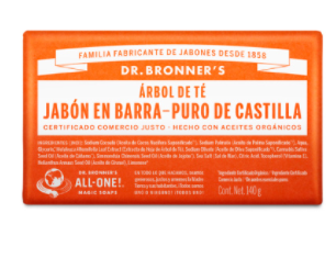 JABON DE CASTILLA BARRA TEA TREE 140G DR BRONNER´S