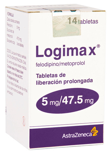 LOGIMAX (FELODIPINO/METOPROLOL) TAB 5MG/47.5MG C14