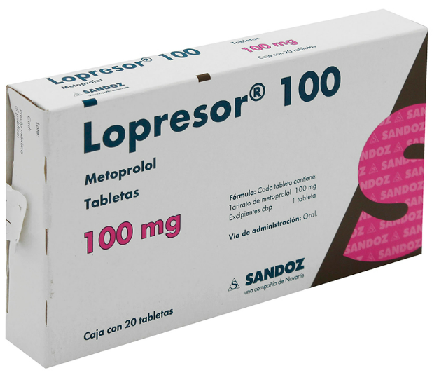 LOPRESOR 100 (METOPROLOL) TAB 100MG C20