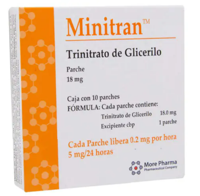 MINITRAN (TRINITRATO DE GLICERILO) PARCHE 18MG C10