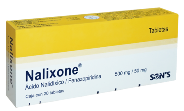 NALIXONE (AC NALIDIXICO/FENAZOPIRIDINA) TAB 500/50MG C20