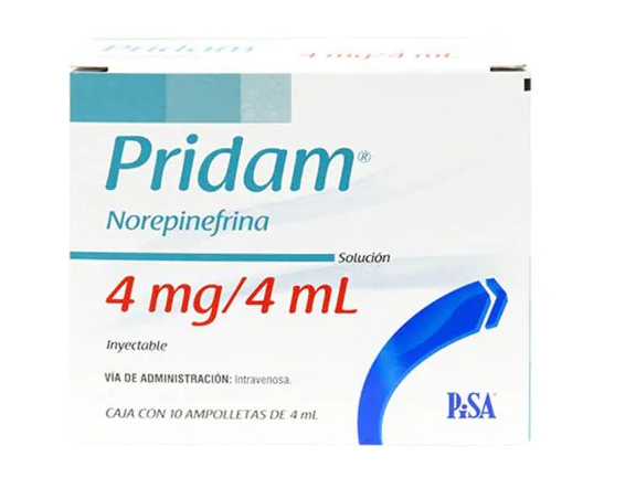 PRIDAM (NOREPINEFRINA) AMP 4MG/4ML C10
