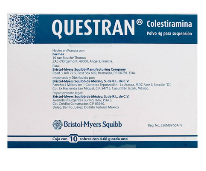 QUESTRAN (COLESTIRAMINA) SOBRE 4G C10