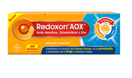 REDOXON AOX (ACIDO ASCORBICO/COLECALCIFEROL/ZINC) TAB 100MG/400UI/10MG C10