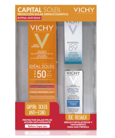 VICHY CAPITAL SOLEIL ANTI-EDAD FPS50+MINI KIT CREMA