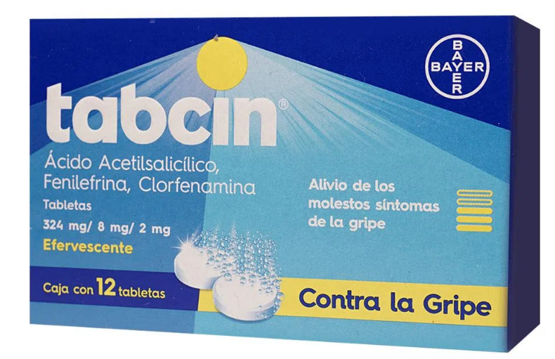 TABCIN (AC ACETILSALICILICO/FENILEFRINA/CLORFENAMINA) TAB EFERV C12