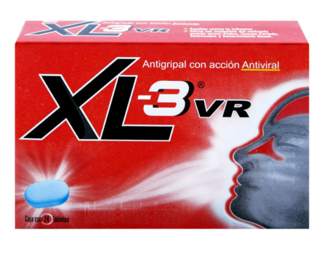 XL-3 VR (CLORFENAMINA/PARACETAMOL/AMANTADINA) TAB C24