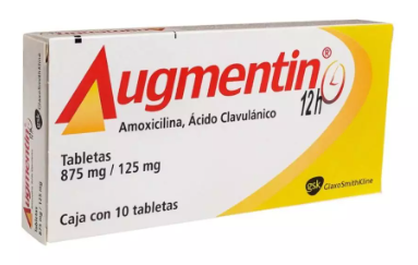 AUGMENTIN 12H (AMOXICILINA/AC CLAVULANICO) TAB 875MG/125MG C10