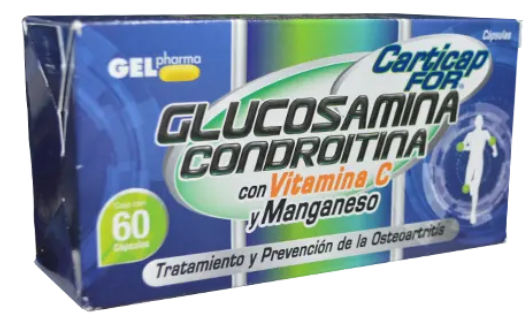 CARTICAP FOR (GLUCOSAMINA/CONDROITINA/VIT C/MAGNESIO) CAP 300/200MG C60