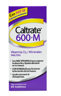 CALTRATE 600+M (VITAMINA D3 Y MINERALES) TAB 400UI C60