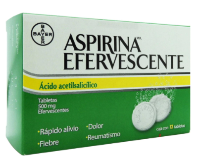 ASPIRINA EFERVESCENTE TAB 500MG C12