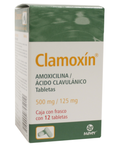 CLAMOXIN (AMOXICILINA, AC CLAVULANICO) TAB 500MG/125MG C10