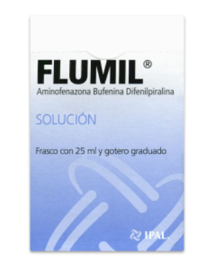 FLUMIL (AMINOFENAZONA BUFEMINA DIFENILPRAMINA) SOL GTS 25ML