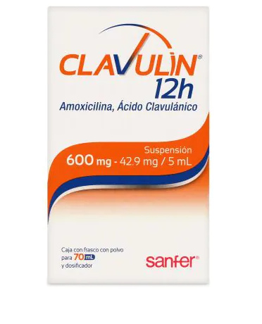 CLAVULIN 12H (AMOXICILINA/ACIDO CLAVULANICO) SOL 600MG/42.9MG 70ML