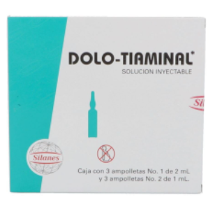 DOLO-TIAMINAL (TIAMINA/PIRIDOXINA/HIDROXOCOBALAMINA) AMP 200MG/100MG/5000MG C3
