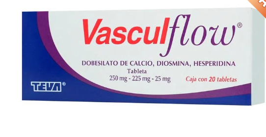 VASCULFLOW (BOBESILATO DE CALCIO/DIOSMINA/HESPERIDINA) TAB 250/225/25MG C20