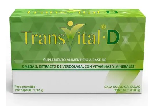TRANSVITAL D (OMEGA 3/EXTRACTO DE VERDOLAGA/VITAMINAS Y MINE) CAP 46.83G C30