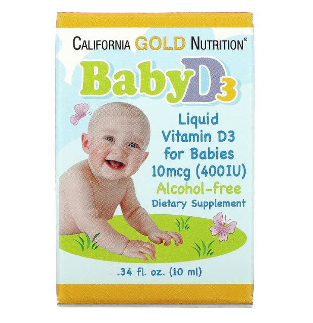 BABY D3 (VITAMINA D3) SOL GOTAS 400IU 10ML CALIFORNIA GOLD