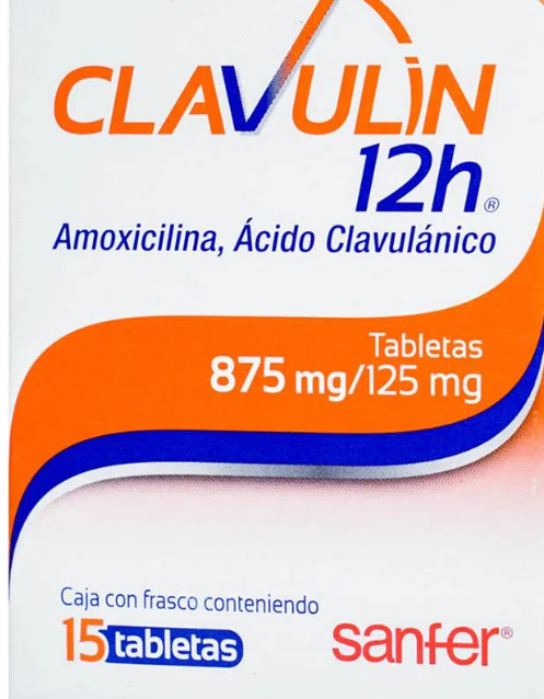 CLAVULIN 12H (AMOXICILINA/AC CLAVULANICO) TAB 875MG/125MG C15