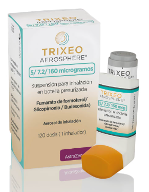 TRIXEO (BUDESONIDA/GLICOPIRRONIO/FORMOTEROL) SUSP INH C120DOSIS