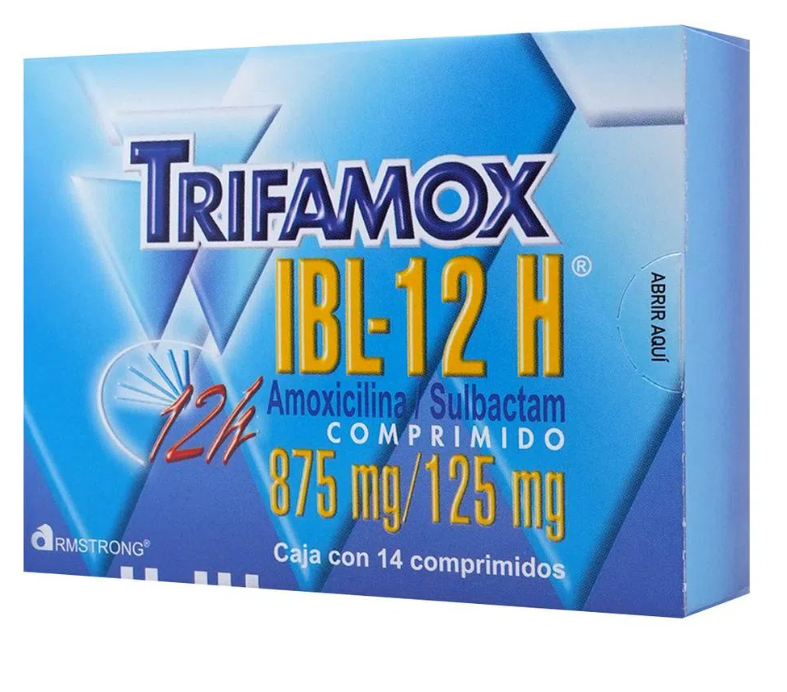 TRIFAMOX IBL-12H (AMOXICILINA/SULBACTAM) COMP 875MG/125MG