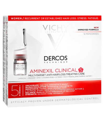 DERCOS AMINEXIL CLINICAL 5AMP MUJER