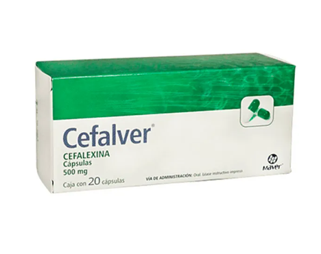 CEFALVER (CEFALEXINA) CAP 500MG C20