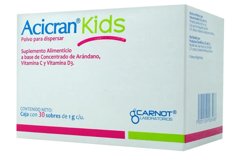 ACICRAN KIDS (SUPLEMENTO ALIMENTICIO) SOBRES C30