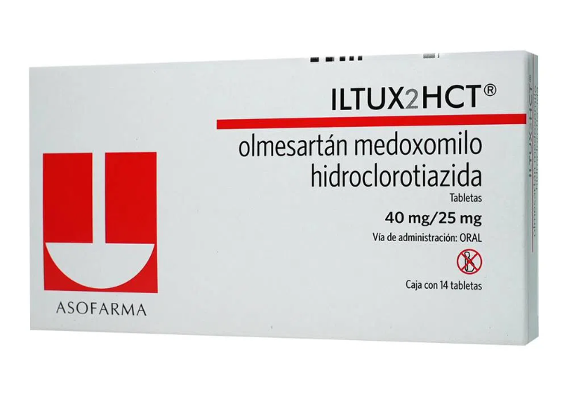 ILTUX2HCT (OLMESARTAN MEDOXOMILO/HIDROCLOROTIAZIDA) TAB 40MG/25MG C14
