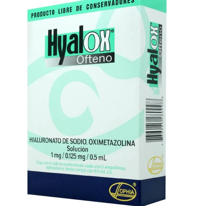 HYALOX OFTENO (HIALUNORATO DE SODIO/OXIMETAZOLINA) SOL 0.5 C20