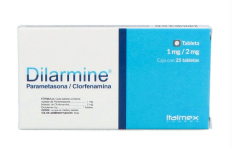 DILARMINE (PARAMETASONA/CLORFENAMINA) TAB 1MG/2MG C25