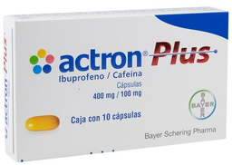 [7501318634732] ACTRON PLUS (IBUPROFENO/CAFEINA) 400/100MG C10