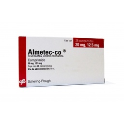 [7501050617208] ALMETEC-CO (OLMESARTAN, HIDROCLOROTIAZIDA) TAB 20MG/12.5MG C28