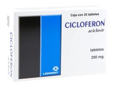 [7501299300107] CICLOFERON (ACICLOVIR) TAB 200MG C25