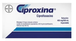 [7501318672345] CIPROXINA (CIPROFLOXACINO) FCO AMP 400MG/200ML C1
