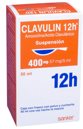 [7501070612832] CLAVULIN 12H (AMOXICILINA/CLAVULANATO) SUSP 400/57MG 50ML