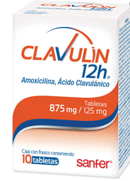 [7501070612955] CLAVULIN 12H (AMOXICILINA/CLAVULANATO) TAB 875/125MG C10